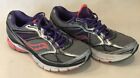 Woman?S Saucony Guide 7 Running Shoes 8.5 Silver Coral Purple Crossfit Exc Cond!
