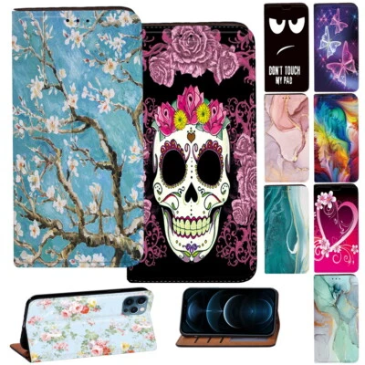 Leather Stand Cover Case For Apple iphone XR SE 6S/7/8/11/12/13/14 Pro max Mini - Image 1 of 4