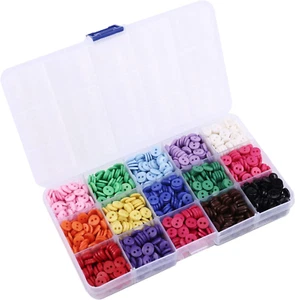 9Mm 2 Hole Tiny Size Flatback Resin Color Sewing Buttons, 15 Colors Pack of 1500 - Picture 1 of 7