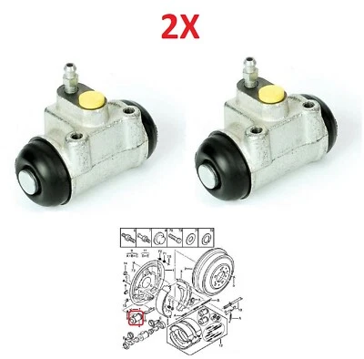 2X Brake Wheel Cylinders 28.57 mm For Relay Peugeot Boxer Fiat Ducato 4402A5 - Image 1 of 4