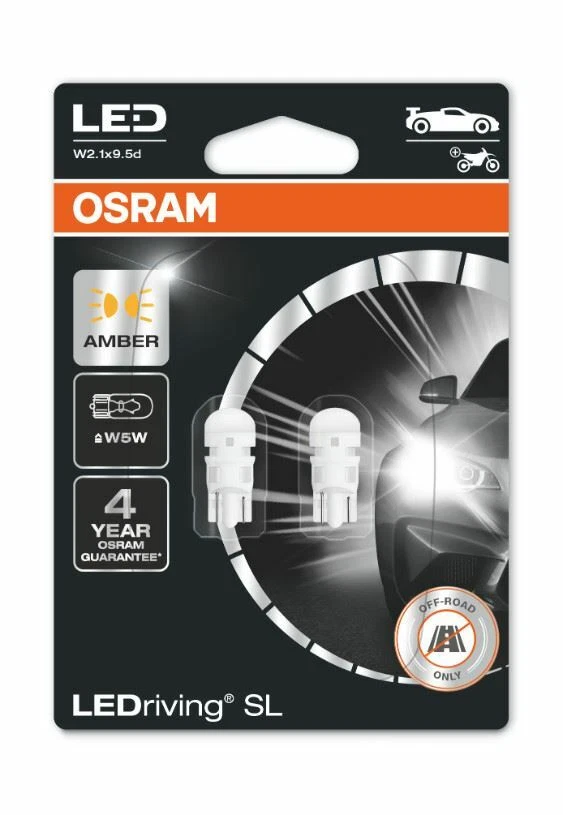 LEDriving SL ambre W5W 2827DYP-02B non CEE OSRAM - Photo 1/1