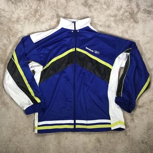 Reebok Vintage Mens Size XL Blue Track Jacket Top Full Zip ** Pls Read ** - Picture 1 of 18