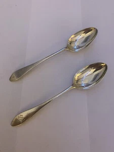 2 RARE Scottish Provincial Silver Georgian Teaspoons, Dundee 1810 (F2478) - Picture 1 of 5