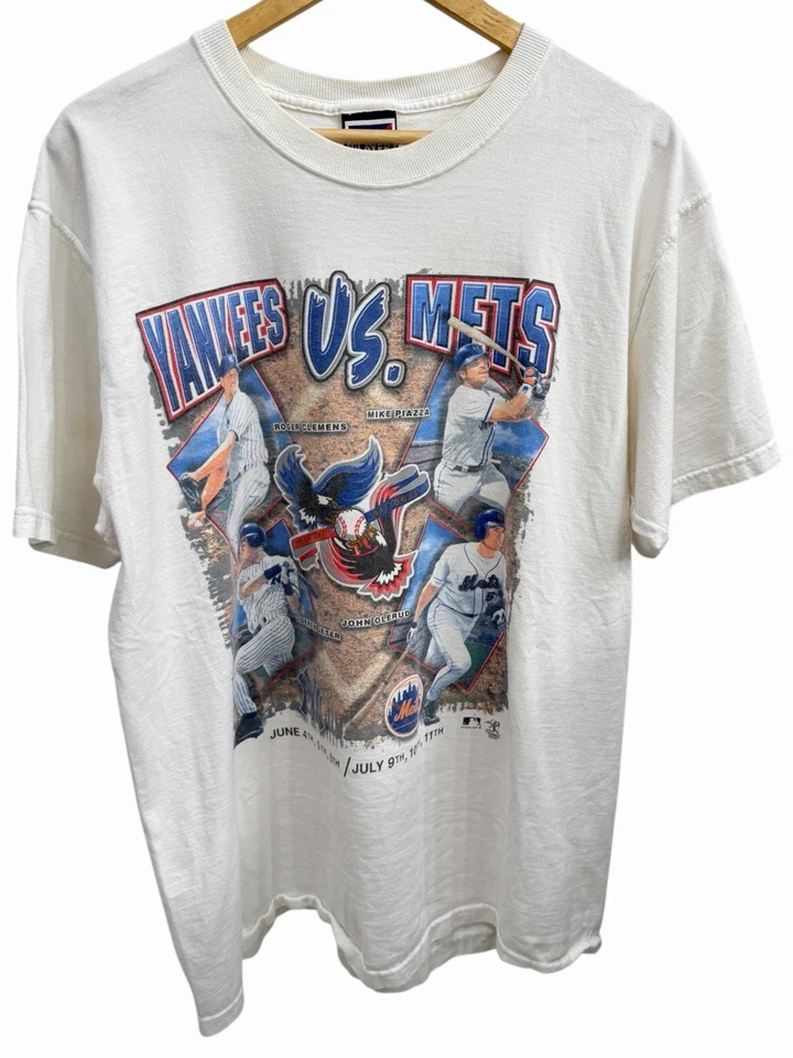 Vintage 90s New York Yankees / Mets Subway Series Matchup Player T Shirt Size XL - Image 1 of 4