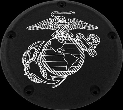 Capa Derby Marinha Billet Preta CE para Harley Fat Boy Lo 10-17 - Imagem 1 de 2