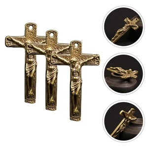 3 Pcs Copper Cross Pendant DIY Key Hanging Charms Necklace - Bild 1 von 12