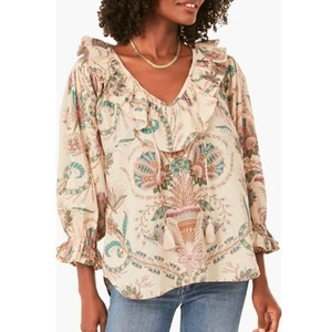 Tuckernuck Mille Versailles May Long Sleeve Blouse Top Size Small Resort Wear - Picture 1 of 9
