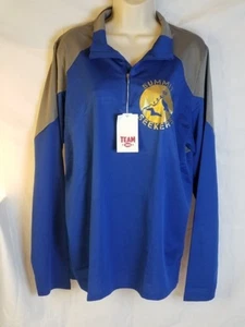 TEAM 365 Azul Gris Manga Media Larga Rendimiento 1/4 Cremallera Nuevo con Etiquetas - Imagen 1 de 7