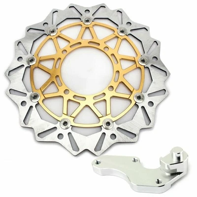 For Kawasaki KX250F KX125 KX250 Oversize Brake Rotor & Bracket For Suzuki RMZ250 - Image 1 of 4