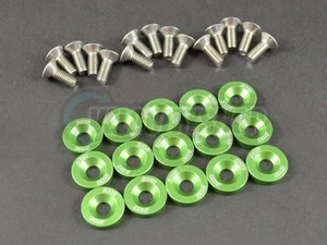 Blackworks Fender Washers 15 pc kit Green for Honda Acura - Foto 1 di 1
