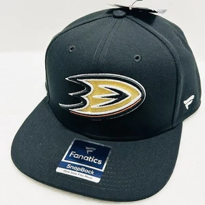 Gorra ajustable con logotipo de Fanatics Anaheim Ducks Snapback negra NHL hockey - Imagen 1 de 5