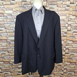 Harbor Bay Blazer Jacket Mens 60R Dark Navy with Gold Buttons Poland Wool - Picture 1 of 9