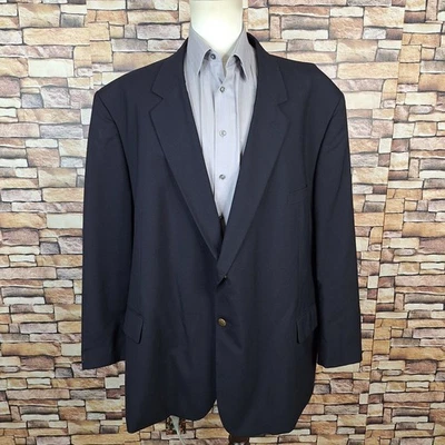 Harbor Bay Blazer Jacket Mens 60R Dark Navy with Gold Buttons Poland Wool - Image 1 of 4