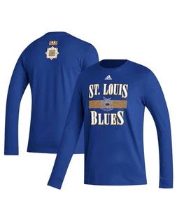 St. Louis Blues Adidas T-Shirt Uomo Manica Lunga Reverse Retro 2.0 Taglia M Blu - Foto 1 di 8