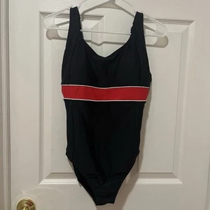 Speedo Mind Over Power Flyback Einteiler Badeanzug schwarz rot Racing Streifen Gr. 10 - Bild 1 von 5