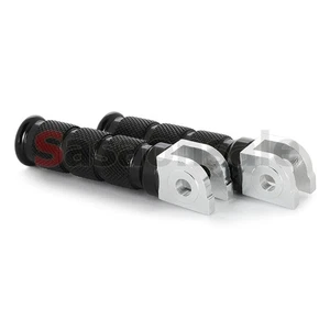Black CNC Billet Anodized Front Foot Pegs Motorcycle Rider Rest for Honda CB CBR - Picture 1 of 5
