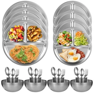 Juego de utensilios de camping de 28 piezas, kit de desorden para acampar 4 personas, co... de acero inoxidable - Imagen 1 de 5