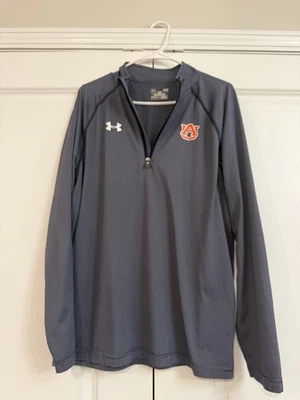 Pullover Auburn Tigers Under Armour 1/4 cremallera suelto equipo térmico para hombre talla grande Foto 1 de 3