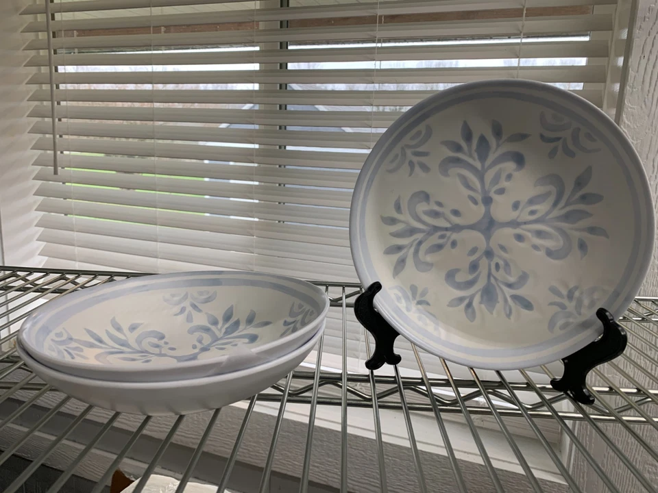 Tigelas de cereais de melamina ao ar livre Pottery Barn Chambray azulejo P/3 #175A - Imagem 1 de 1