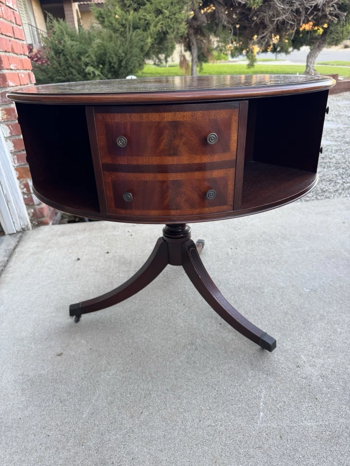 Vintage Antique Mahogany Drum Table Duncan Phyfe  - Image 1 of 4
