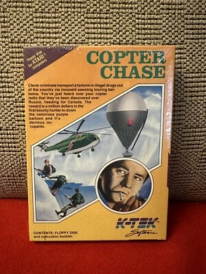K-Tek Software Copter Chase 1983  (Atari 800/1200) EXTREMELY RARE - New/Sealed! - Image 1 of 4