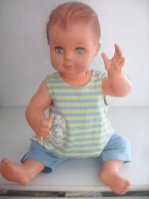 Beau baigneur vintage 58 cm en caoutchouc de fabrication française - Photo 1/3