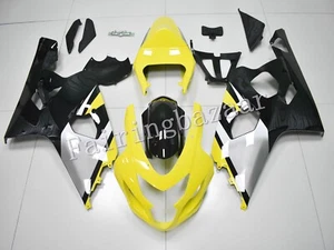 Fit for 2004 2005 GSXR600 GSXR750 Black Yellow Gray ABS Injection Fairing Kit - Foto 1 di 6