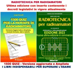 RADIOTECNICA PER RADIOAMATORI 1500 QUIZ ESAME RADIOAMATORE EDIZIONE AGGIORNATA - Foto 1 di 1