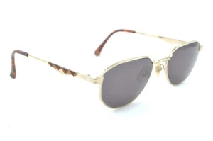Nuovi autentici rari occhiali da sole vintage oro leopardato metallo Alain Delon 3257 1 80 - Foto 1 di 7