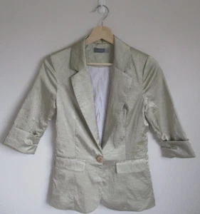 Forcast Ladies Gold Blazer Size 8 - Picture 1 of 9
