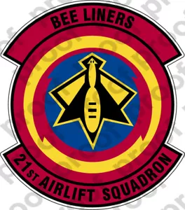 AUFKLEBER USAF 21ST AIRLIFT SQUADRON - Bild 1 von 1