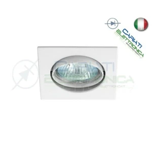 PORTAFARETTO DA INCASSO MOBILE PER FARETTO GU10 MR16 LED COLORE BIANCO - Foto 1 di 3