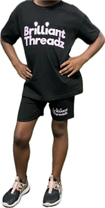 Brilliant Threadz Girls Biker Short Set - Picture 1 of 2