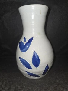 Salt Glaze Carafe Cobalt Blue Flower Williamsburg Pottery - AS IS - Picture 1 of 6