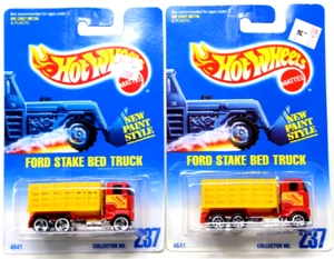 2 Ford Rungenbett LKW Hot Wheels 237 rot/gelb 2 Rad Variante Neu D33 - Bild 1 von 7
