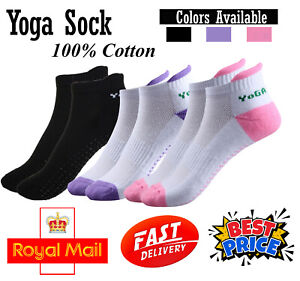 Yoga Socks Non Slip Pilates Cotton Sports Grips Toe Socks Fitness Exercise