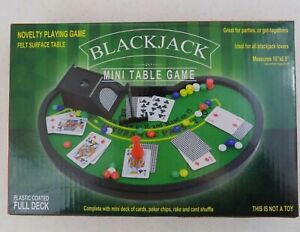 BlackJack ~ Mini Table Game ~ New In Box +  EXTRA 100 count Poker Chips