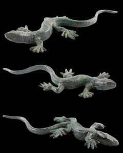 Gros lézard en bronze patiné. - Imagen 1 de 4