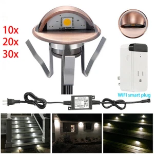 1-30 Pack 35mm Half Moon WIFI LED Recessed Light Outdoor Garden Deck Path Lamps - Picture 1 of 16