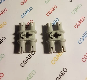 2 x Lego Technic 32138 Pin Double with Axle Hole - LIGHT BLUISH GRAY - Imagen 1 de 1
