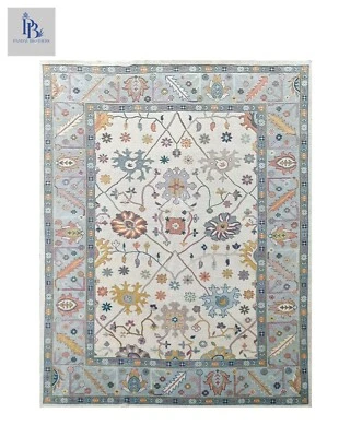 Oushak Beige/Lt.Grey colour hand-knotted Pandav rugs for living room - Image 1 of 4