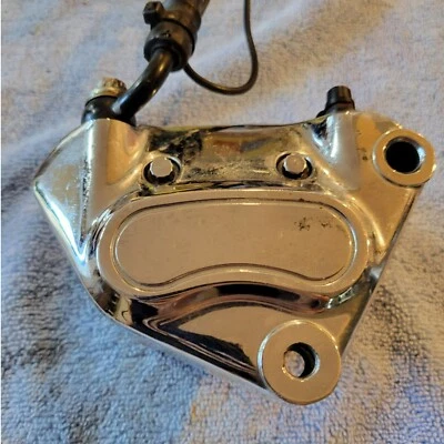 2000-2007 OEM Harley-Davidson Touring Front Right Side Chrome Brake Caliper - Image 1 of 3
