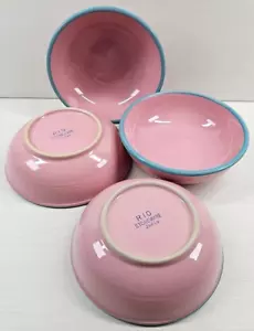 (4) Century China Rio Pink Soup Cereal Bowls Set Vintage Dining Dishes Japan Lot - Picture 1 of 24