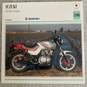 Suzuki GS 650 G Katana Touring 1980 Japan Edito Service Atlas Motorcycle Card - Picture 1 of 2