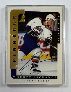 1997 Pinnacle #27 Scott Lachance Be a Player Auto HRA4 - Picture 1 of 2