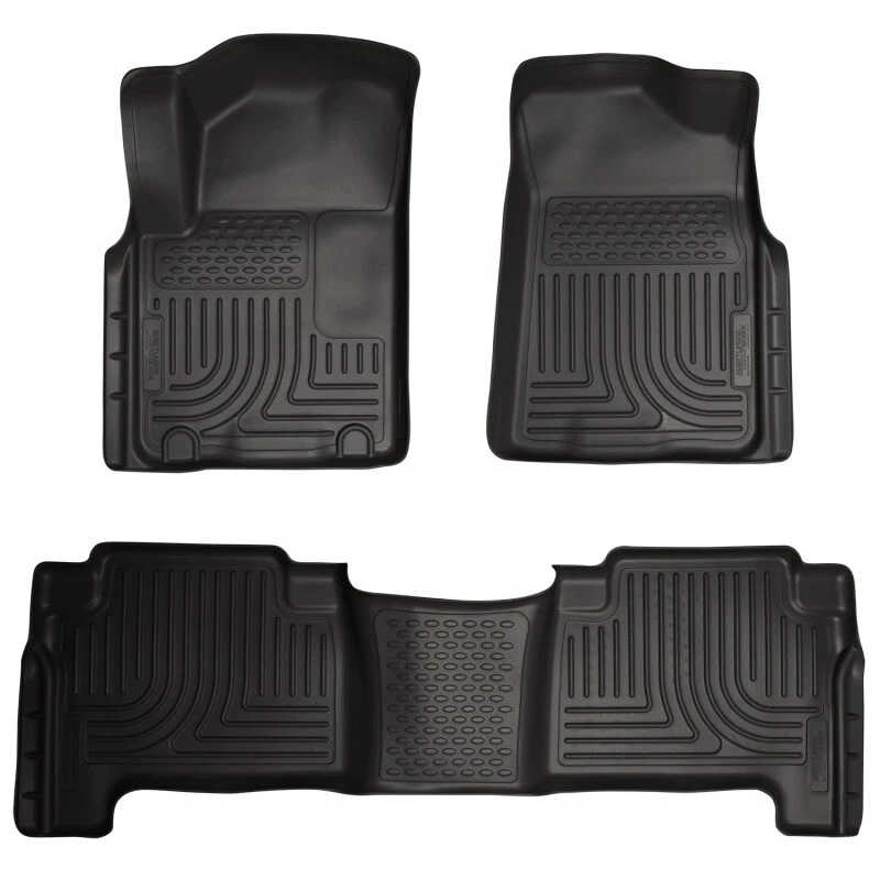 Combo de revestimientos de piso negros Husky Liners 98611 WeatherBeater para Infiniti QX56 2011 Foto 1 de 4