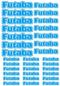Hoja de pegatinas Futaba RC 1/12 1/10 A5 Mardave Kamtec Tamiya Schumacher - Imagen 1 de 1