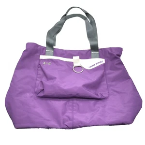 Under Armour Womens Tote Shoulder Bag Zip Closure Purple - Picture 1 of 6
