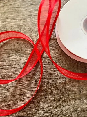 5/8" Satin Edge Organza Sheer Ribbon Assorted Many Colors Spool 25 yd - Image 1 of 2