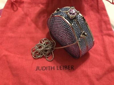 Bolso Judith Leiber Cenicienta Minaudière Cristal Azul Foto 1 de 4
